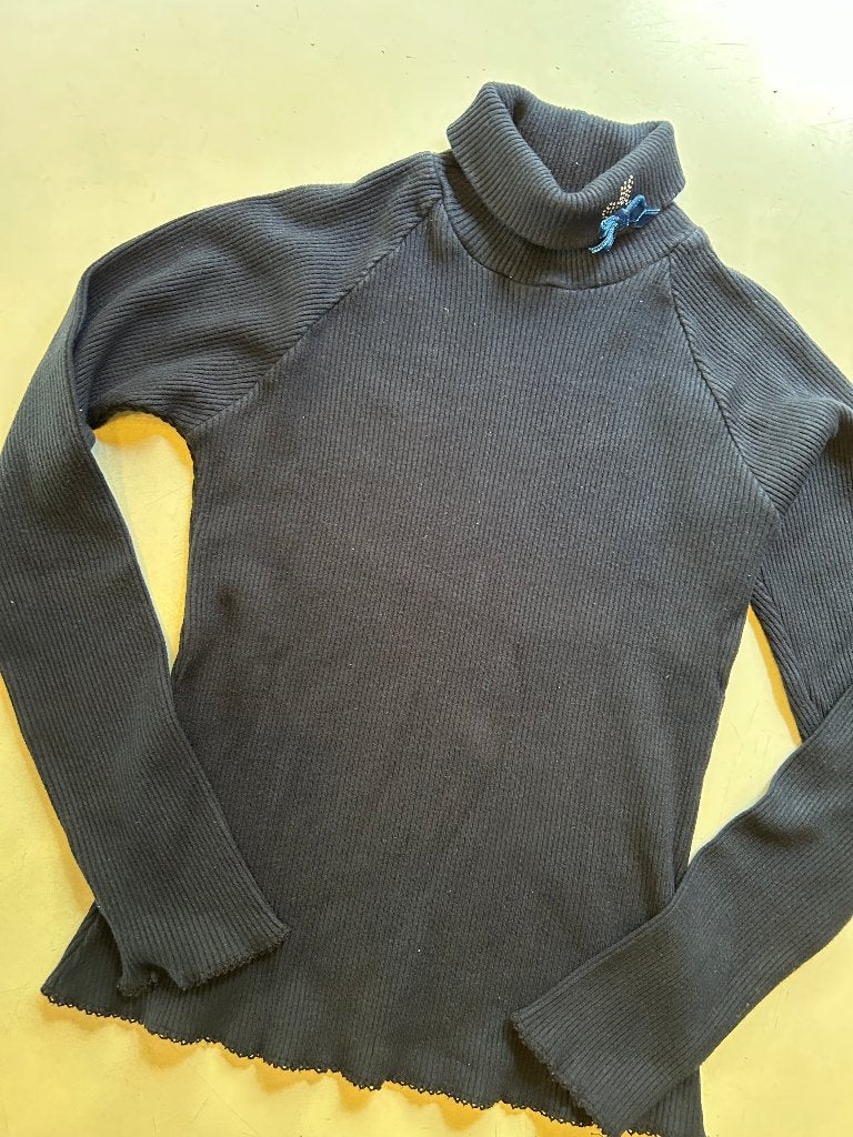 Blauwe rolkraagtrui - merk MONNALISA - maat 146/152, Kinderen en Baby's, Meisje, Trui of Vest, Ophalen of Verzenden, Zo goed als nieuw
