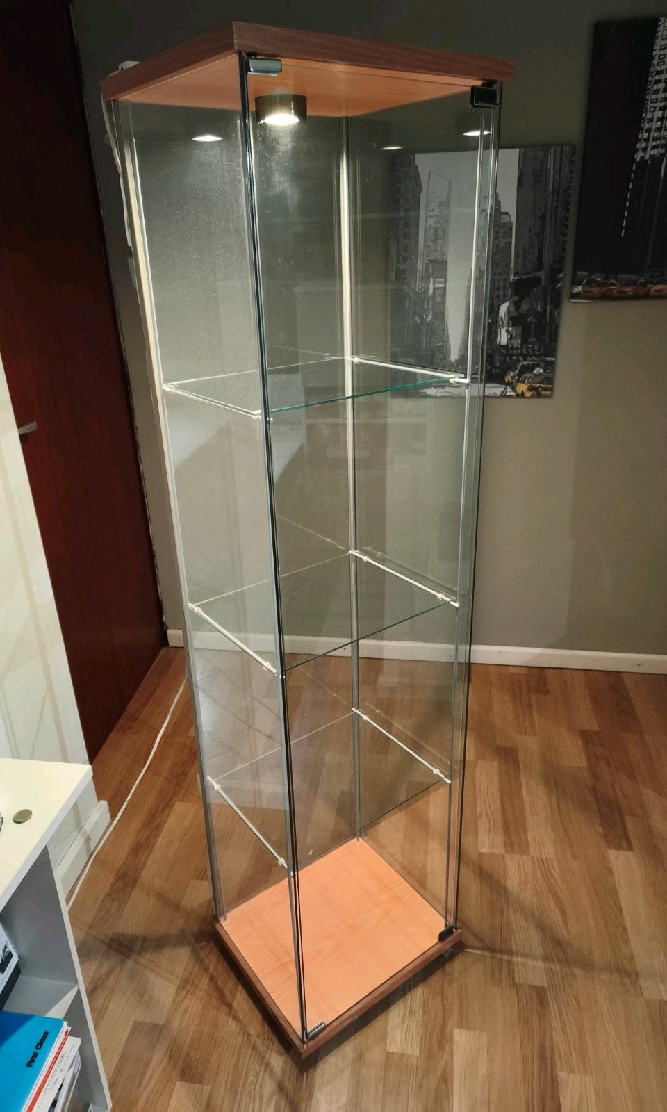 Vitrine avec éclairage, 25 à 50 cm, Comme neuf, Verre, Moins de 50 cm