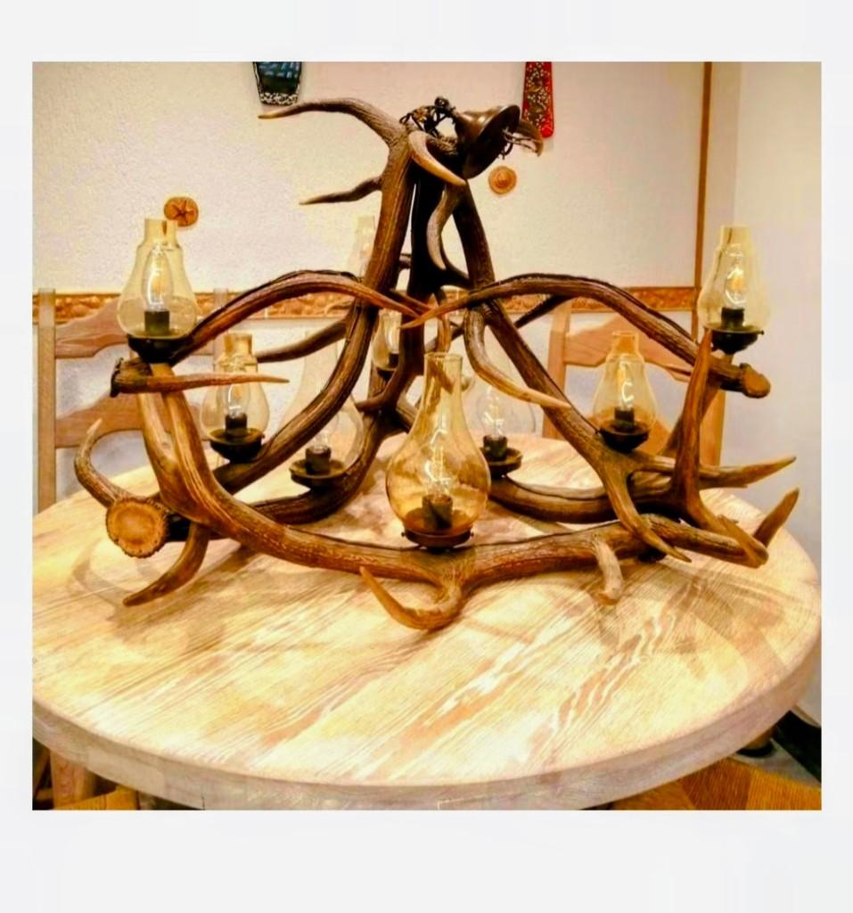 Gewei luster XXl, Antiek en Kunst, Curiosa en Brocante, Ophalen