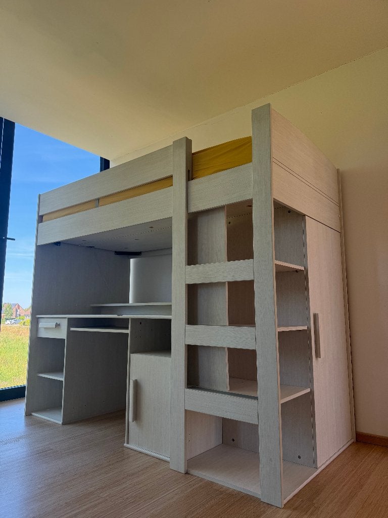 praktische hoogteslaper, Ophalen, 100 cm, Hoogslaper, Eenpersoons
