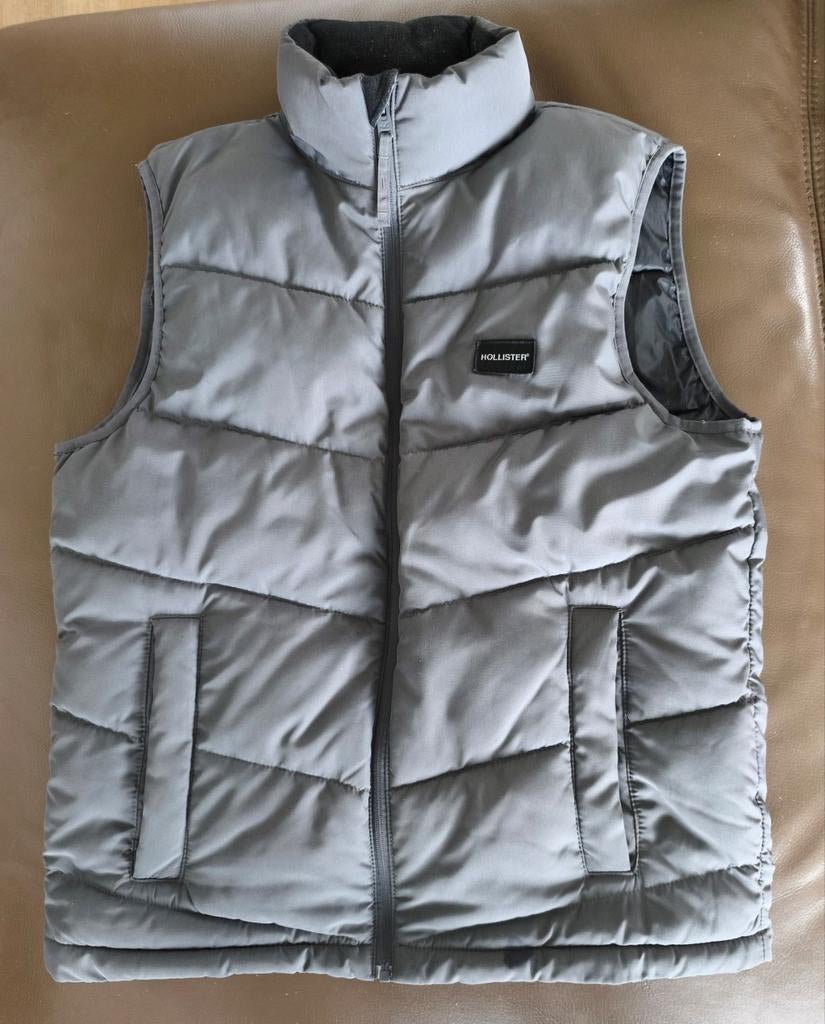 Mouwloze jas "HOLLISTER” maat M - kleur grijs, Maat 48/50 (M), Nieuw, Ophalen of Verzenden, Grijs