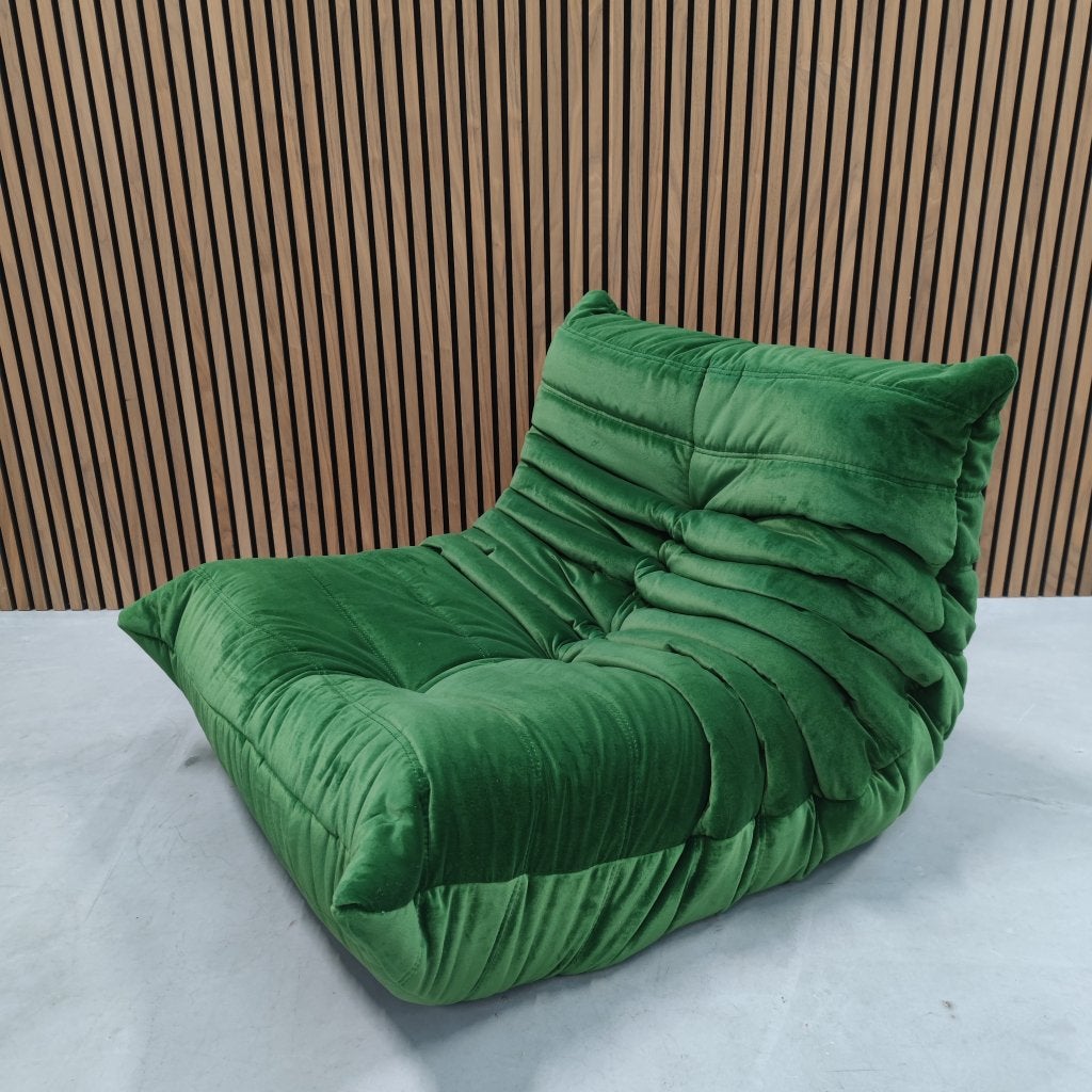 Ligne Roset Togo Eenzits | Nobilis Groen Velvet, Antiquités & Art, Antiquités | Meubles | Chaises & Canapés, Enlèvement ou Envoi
