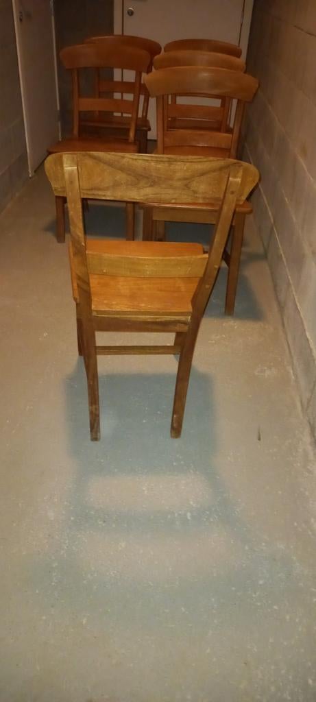 6 Teaken stoelen, Antiek en Kunst, Ophalen