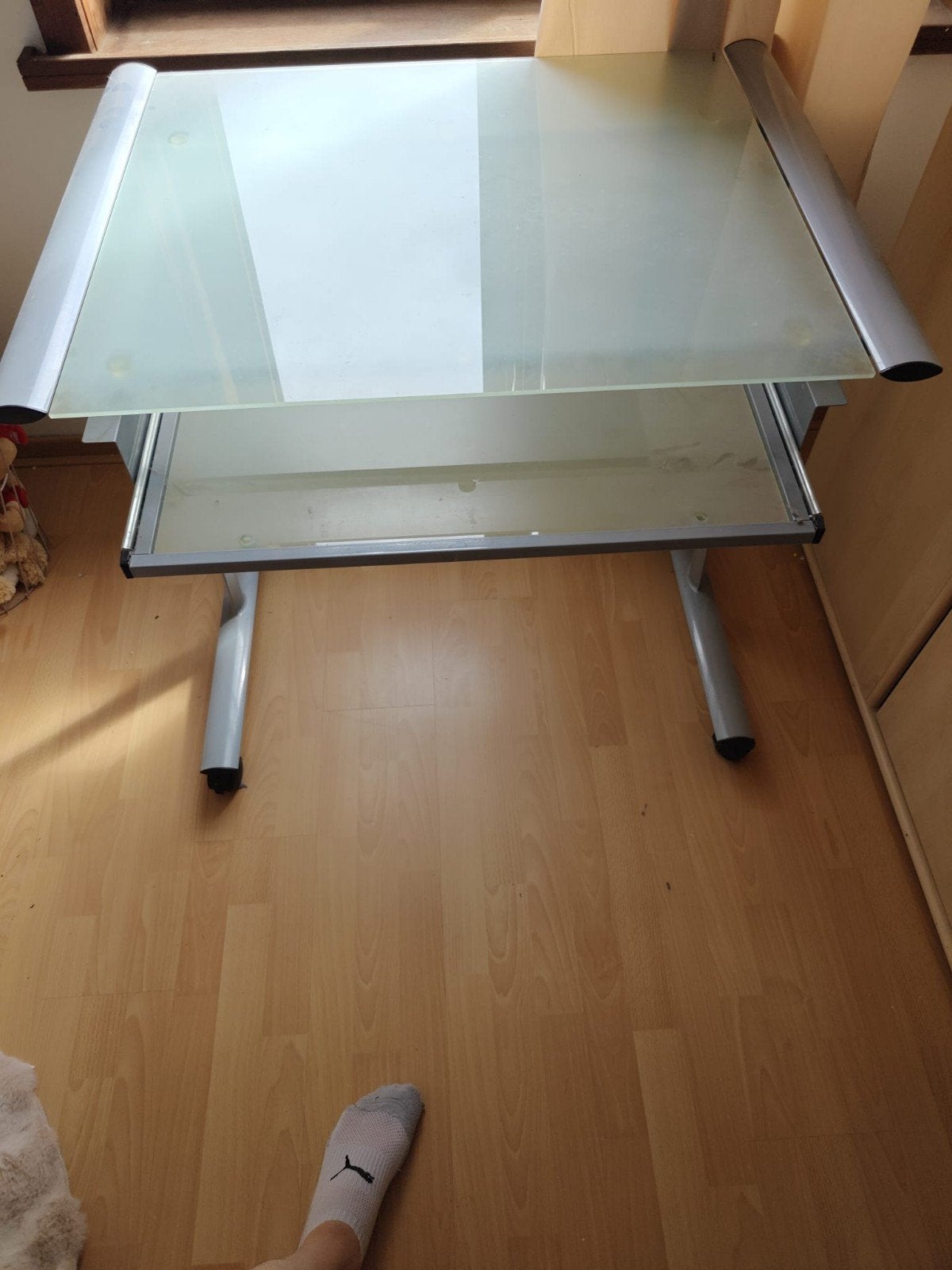 Computer meubel mat glas, Ophalen, Glas