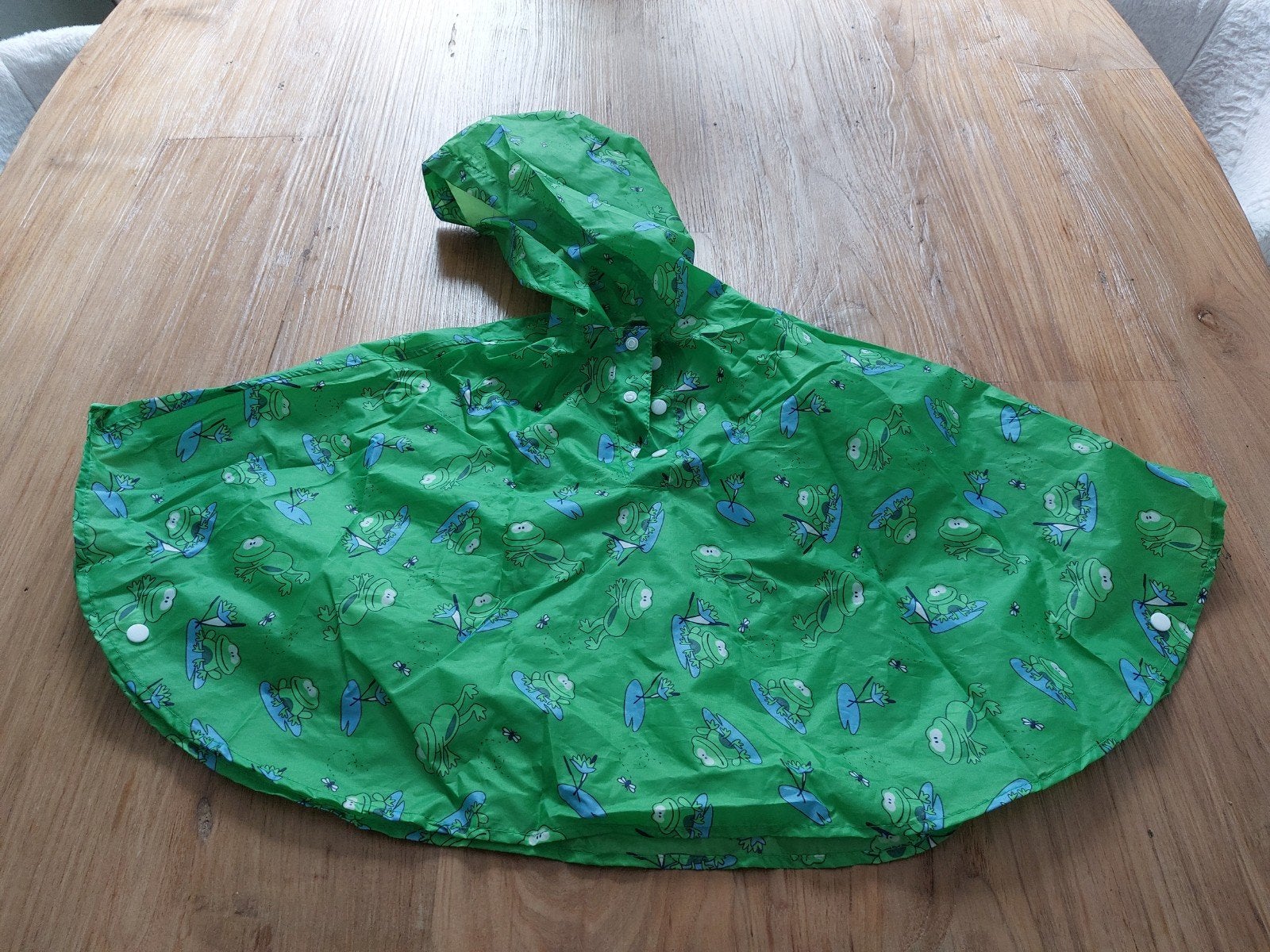 Kinder regen poncho groen - kikker 2-4jaar, Ophalen