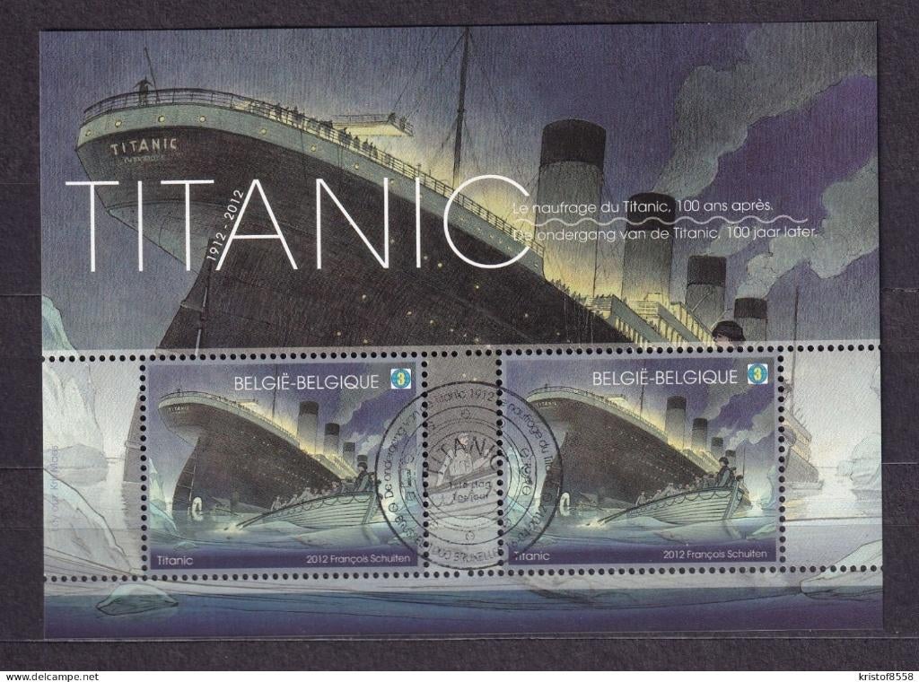 Postzegels, België, OBP BL 200 gestempeld, Scheepvaart, Met stempel, Ophalen of Verzenden, Gestempeld