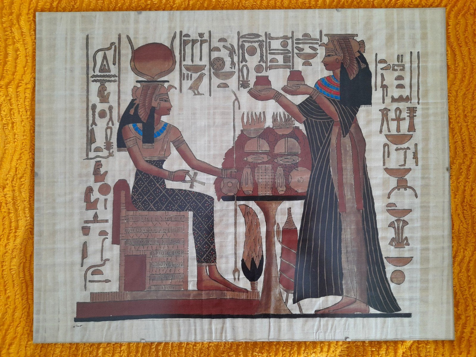 Papyrus sous verre, Antiquités & Art, Enlèvement, Sous verre
