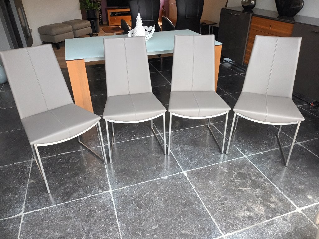 set van 4 stoelen, Ophalen, Nieuw, Leer, Vier