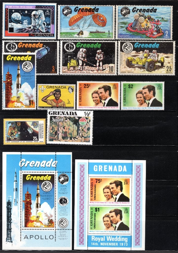 Timbres de lot de la GRENADE MH/MNH, Envoi, Non oblitéré, Amérique centrale