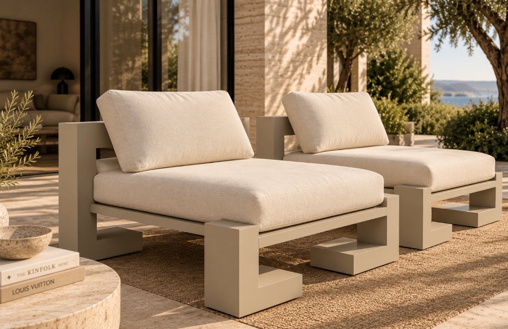 Borek design loungefauteuils, Tuin en Terras, Aluminium, Zo goed als nieuw, Loungeset, Ophalen