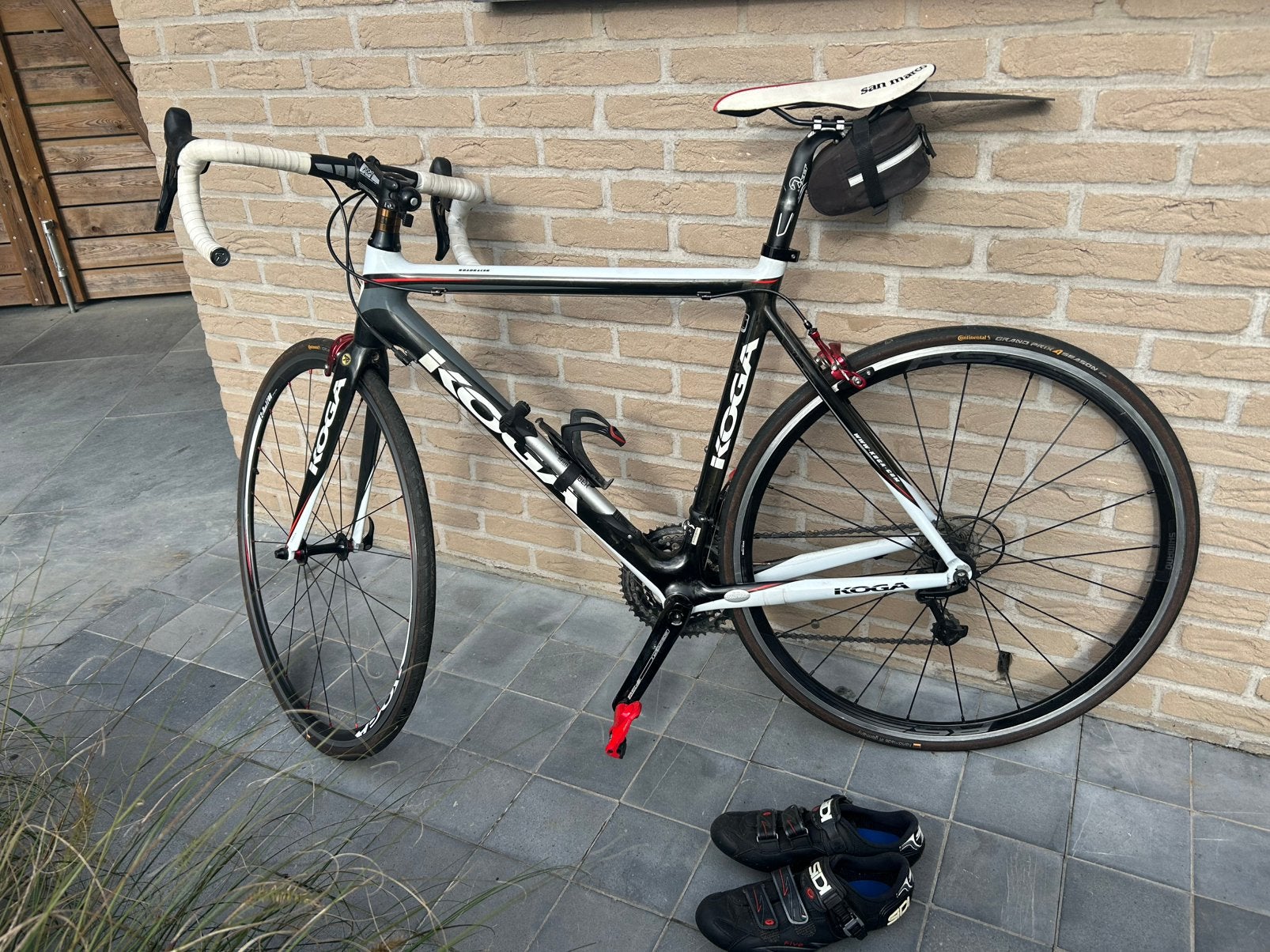 Carbo koersfiets ultegra afgemonteerd, Ophalen, Gebruikt, Carbon, Velgrem