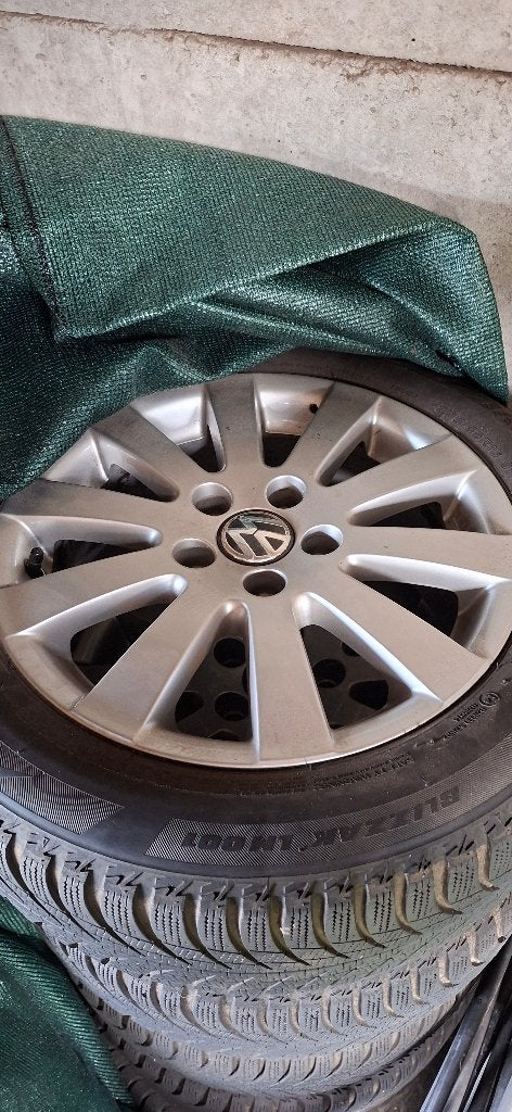 Originele VW-velgen met Bridgestone-banden, Ophalen, Gebruikt, 16 inch, Band(en)