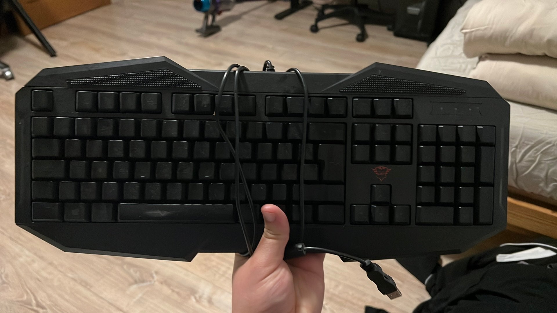 Gaming Toetsenbord met RGB TRUST AVONN GXT 830-RW AZERTY, Computers en Software, Toetsenborden, Gebruikt, Gaming toetsenbord, Azerty