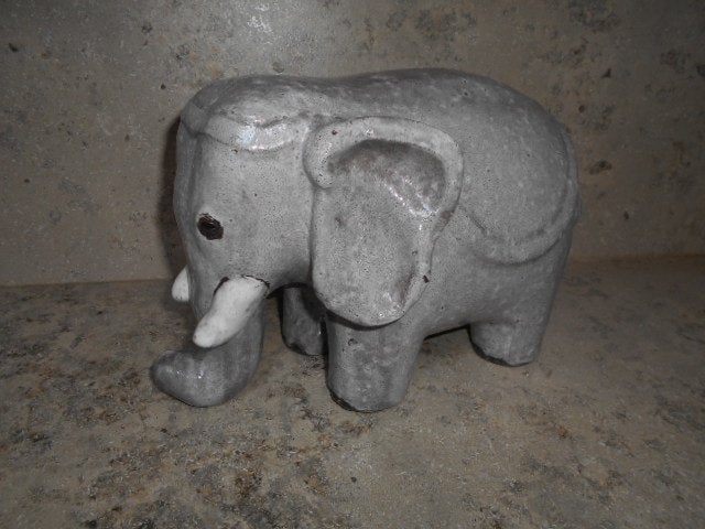 Statue en pierre lourde éléphant, Antiquités & Art, Enlèvement ou Envoi, Statue, Gris, Mammifère