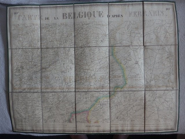Herentals : carte FERRARIS - situation 1777/1830, Enlèvement ou Envoi, Utilisé