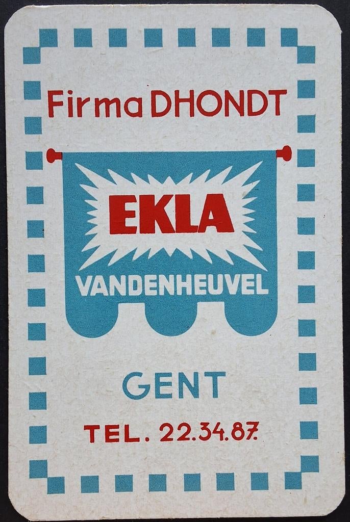 1 Speelkaart  Ekla, Enlèvement ou Envoi