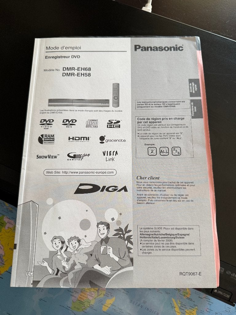 Panasonic DMR-EH58 -Enregistreur DVD-250GB, Panasonic, Disque dur, Utilisé, Enlèvement
