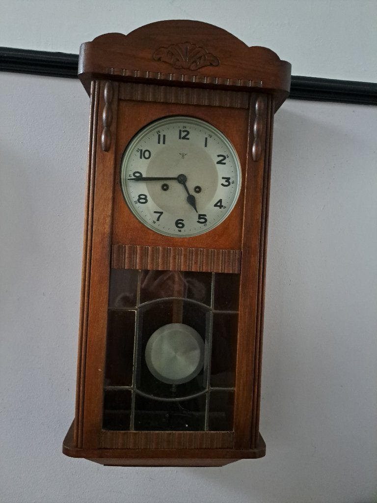 Junghans wandklok art Deco stijl, Antiek en Kunst, Ophalen