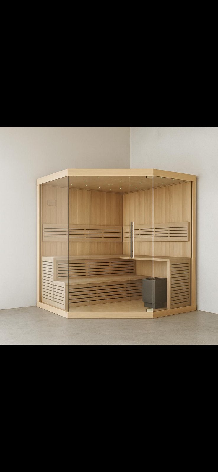 Nieuwe Oasis Sauna Clarity 6 Stone LM-T04B, Ophalen, Zo goed als nieuw, Infrarood, Complete sauna
