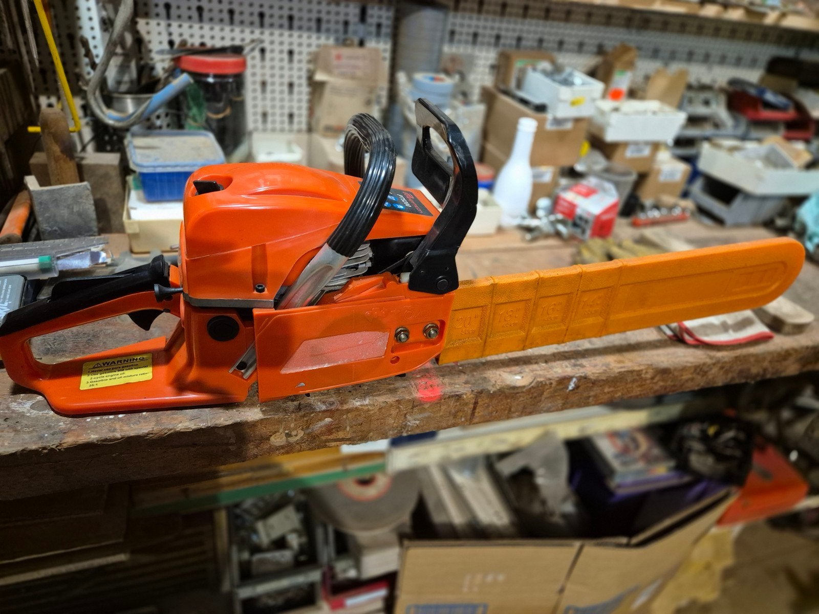 Ketting zaag machine, Tuin en Terras, Ophalen of Verzenden, Benzine