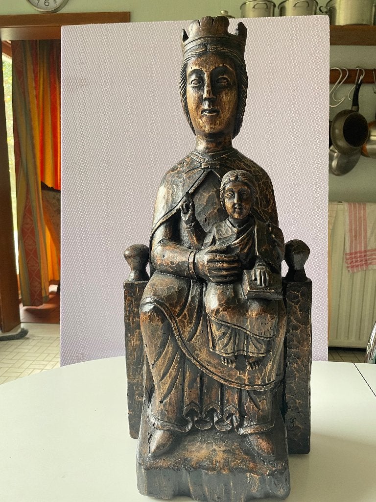 Houten Maria beeld, Antiek en Kunst, Ophalen