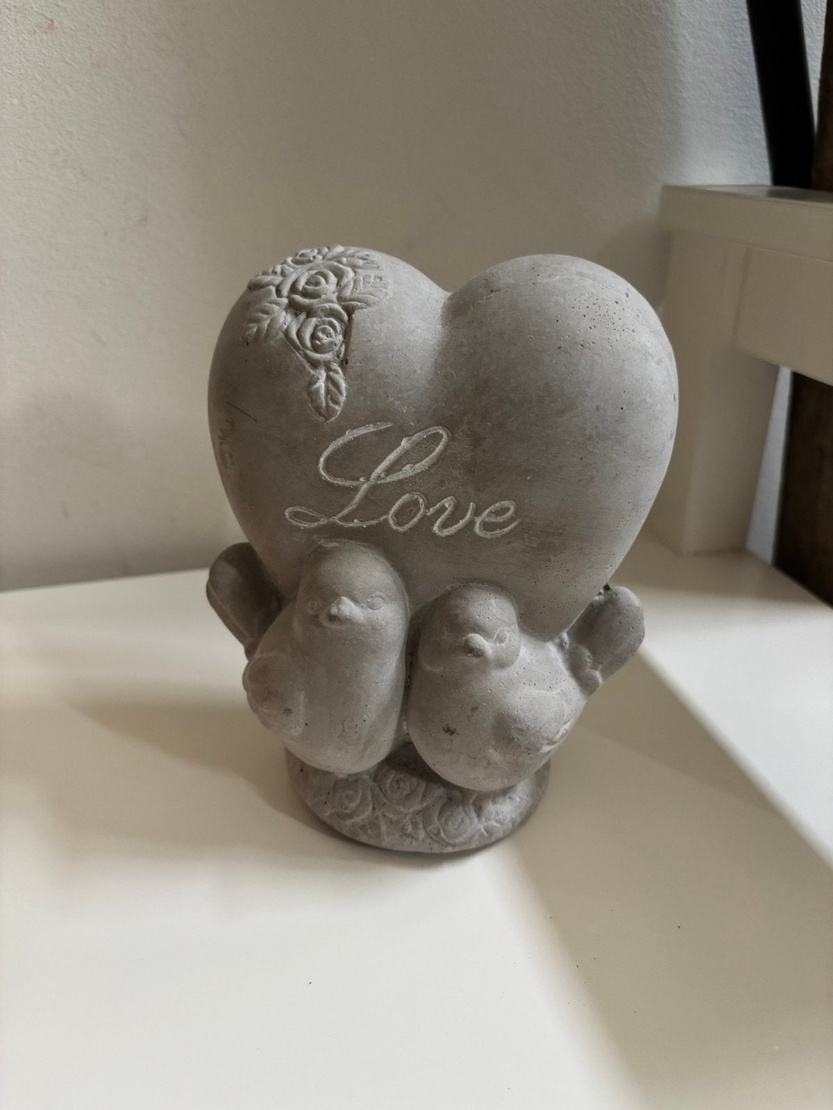 Decoratie stuk met hartje en vogeltjes, Maison & Meubles, Enlèvement ou Envoi, Comme neuf