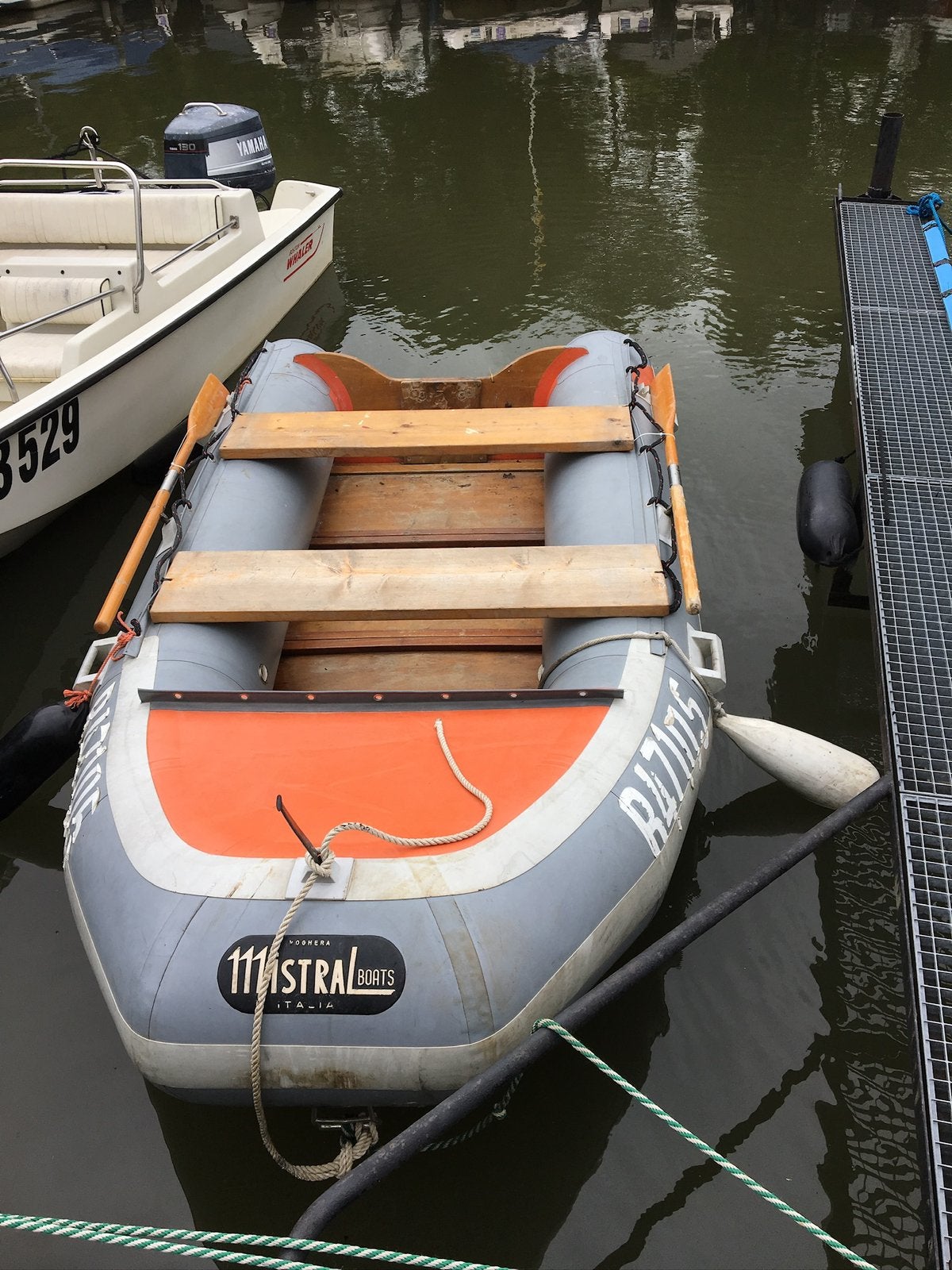 Mistral rubberboot met houten bodem. Geen polyester kiel, Watersport en Boten, Ophalen, Gebruikt