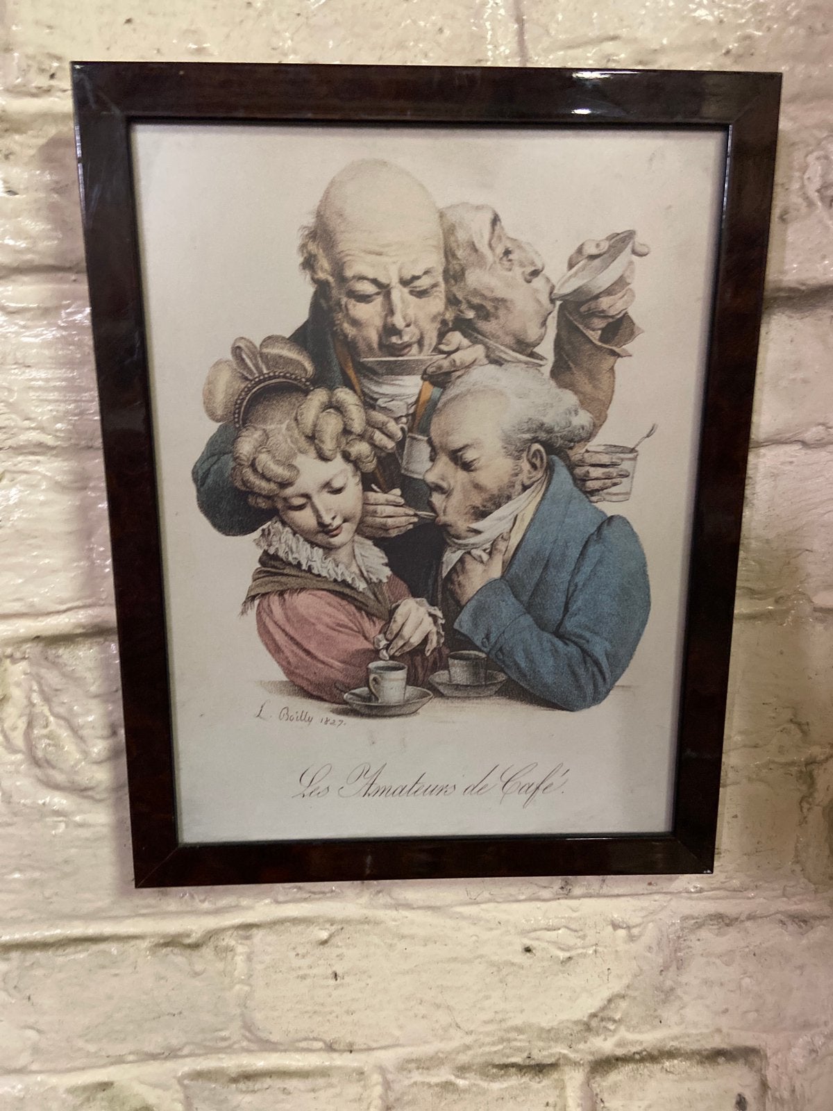 Koffiedrinkers in parijs, Antiek en Kunst, Ophalen
