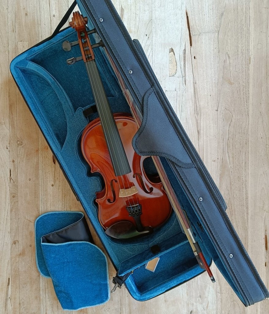 Studieviool Serafs FV350E met rechthoekige koffer en boog, Muziek en Instrumenten, Ophalen of Verzenden, 4/4-viool, Met koffer