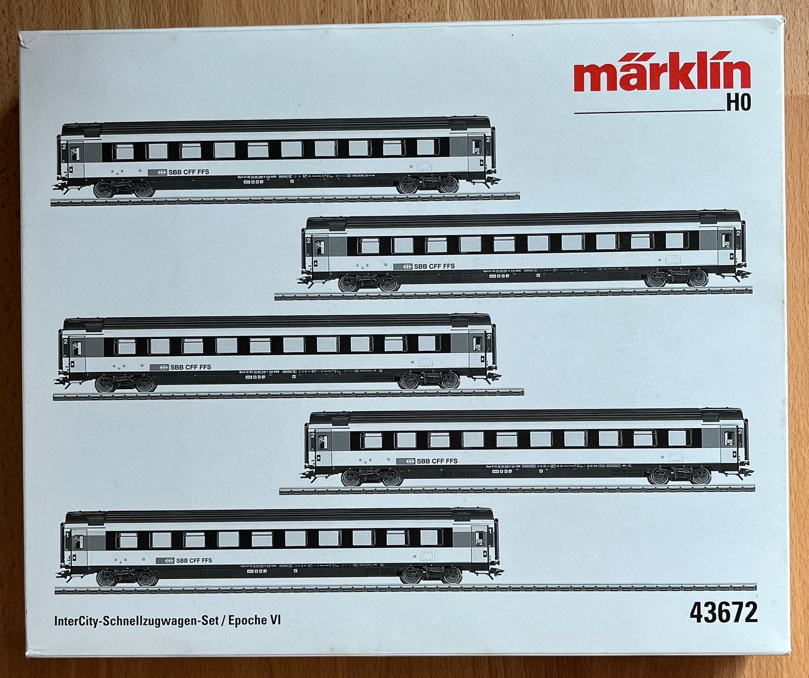 Marklin HO 43672 coffret intercity SBB CFF Mint, Analogique, Enlèvement ou Envoi, Courant alternatif, Comme neuf