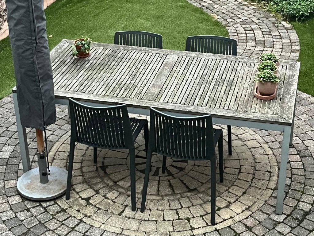 Tuintafel, Tuin en Terras, Ophalen, Gebruikt, Rechthoekig, Aluminium