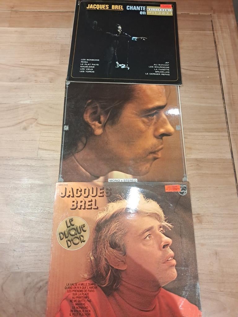 5 lp's Jacques Brel, Ophalen of Verzenden, 1960 - 1969, Gebruikt, 12 inch