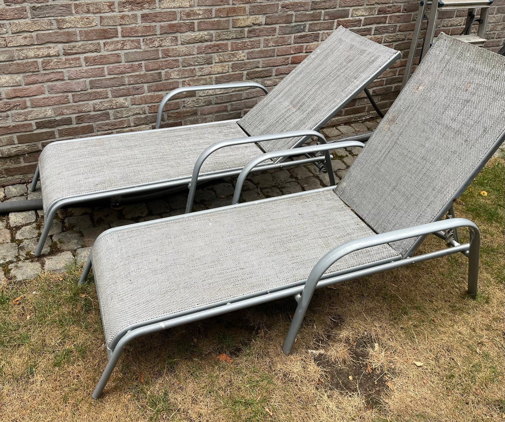 Ligbedden 2 stuks, Jardin & Terrasse, Enlèvement, Utilisé, Aluminium, Réglable