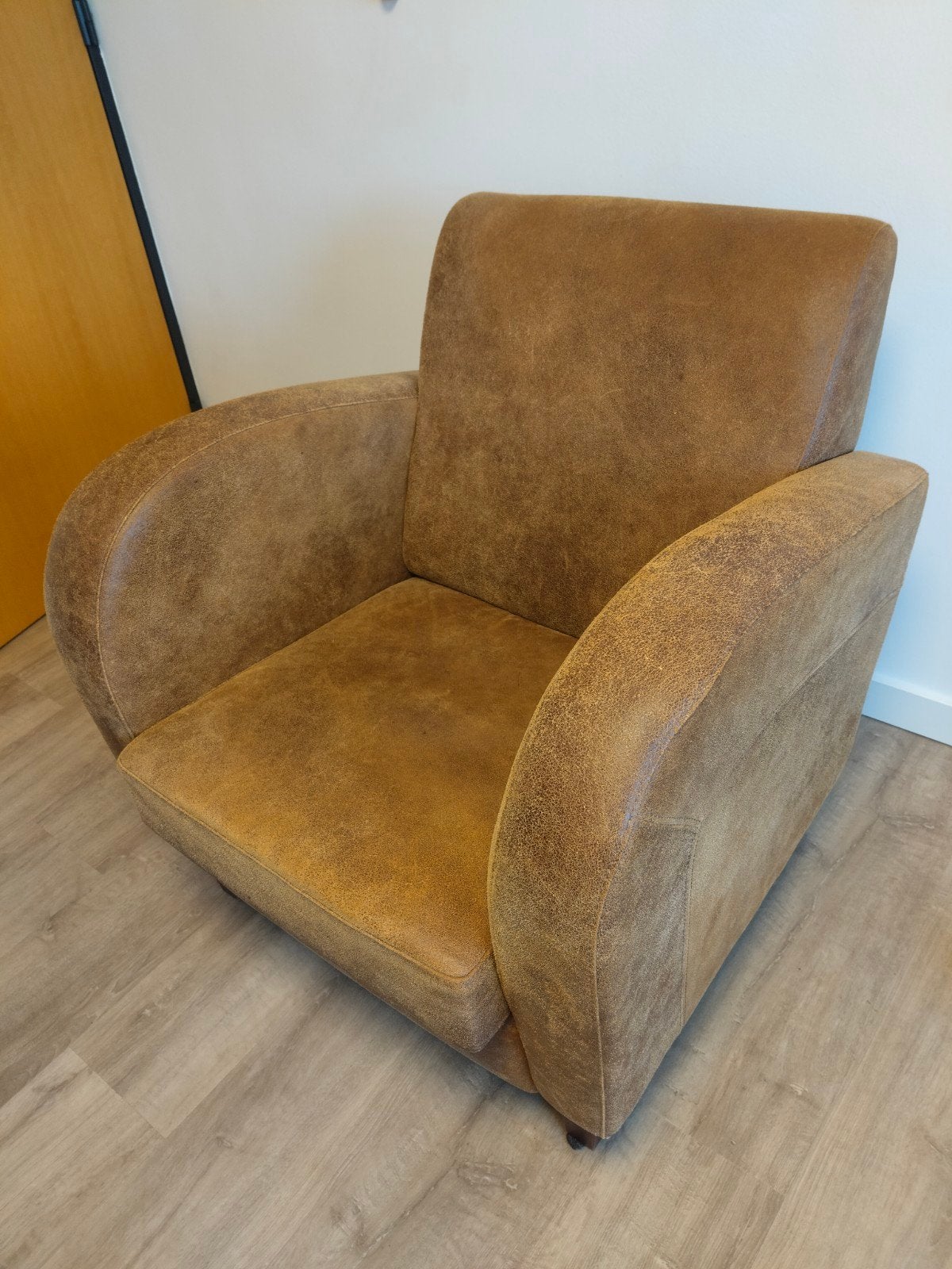 Leren bruine fauteuil, Enlèvement, Utilisé