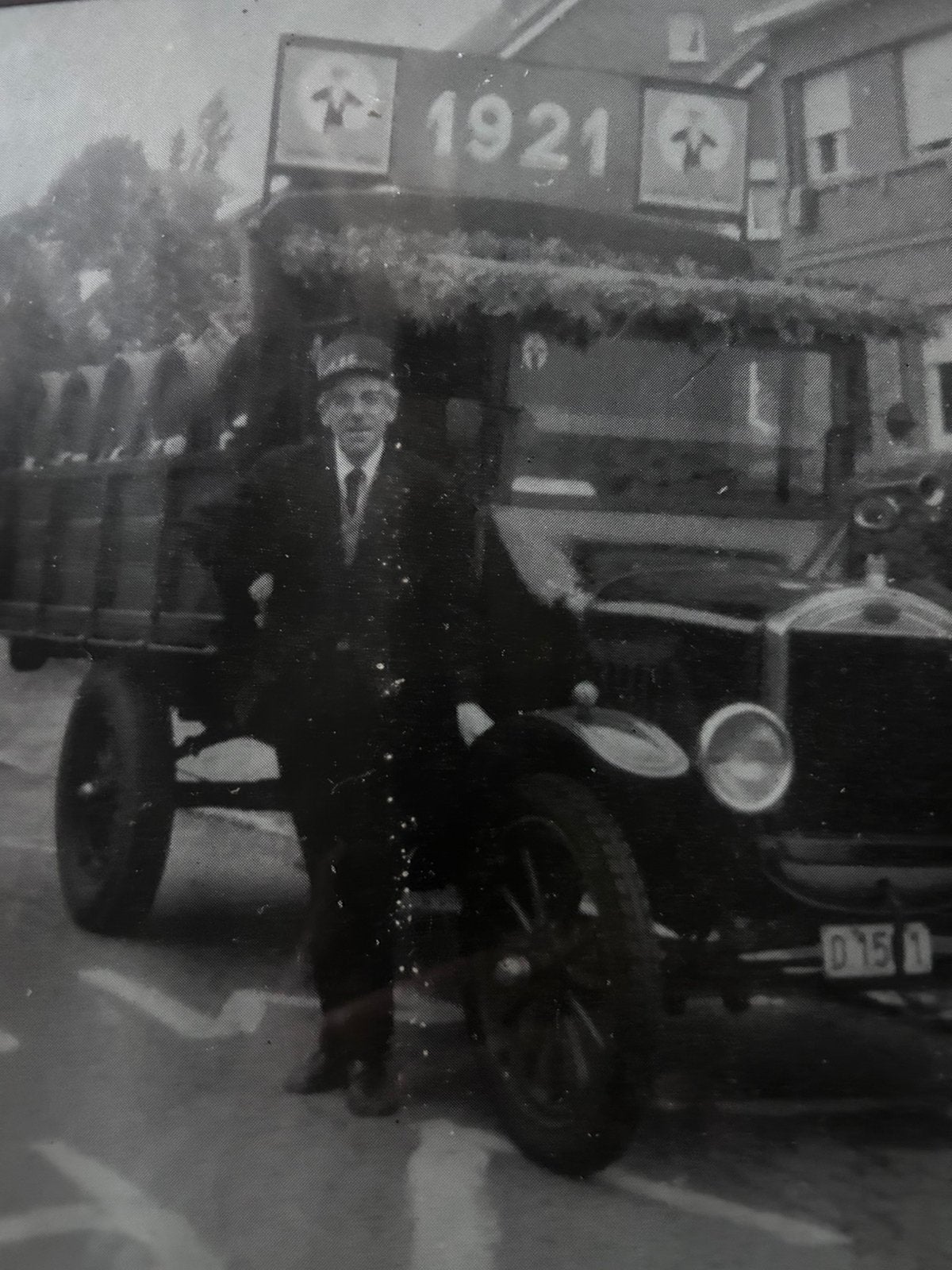 Ford TT 1921 Vav Roy WIEZE, Verzamelen, Ophalen, Gebruikt, Reclamebord, Plaat of Schild, Palm