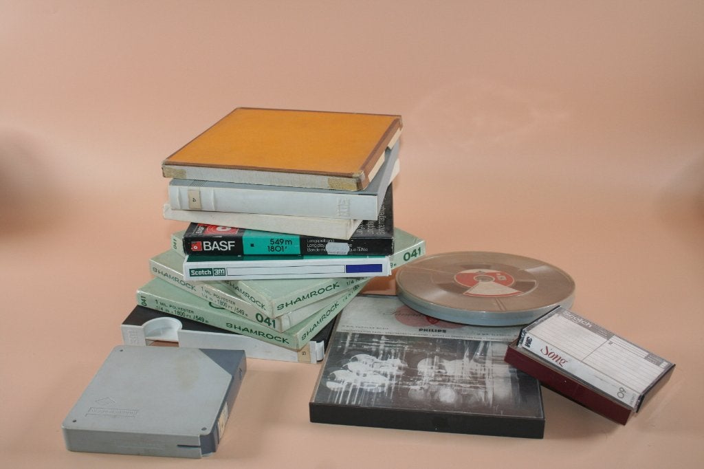 Lot vintage audiobanden bandrecorder tapes, TV, Hi-fi & Vidéo, Enregistreurs audio, Enlèvement, Magnétophone