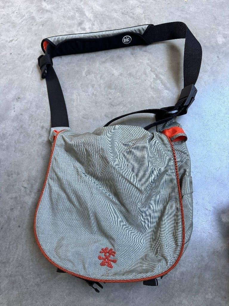 Laptoptas Crumpler Double Charge 15″ in zeer goede staat, 15 inch, Grijs, Gevoerd laptopvak, Ophalen of Verzenden