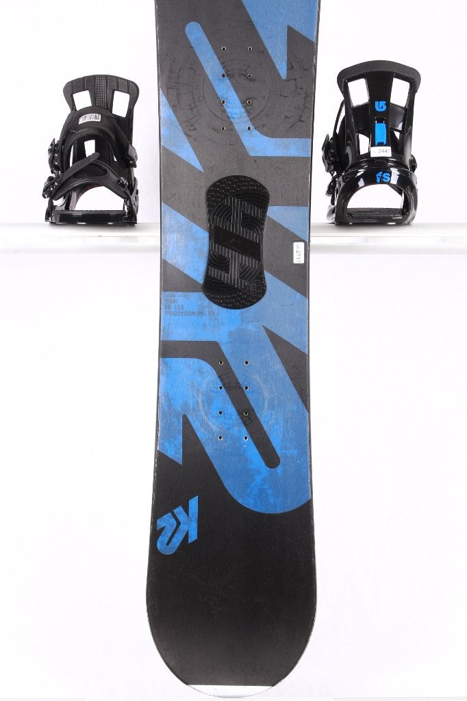 145 cm snowboard K2 EST. 87, black/blue, p-tex topsheet, Sport en Fitness, Verzenden, Gebruikt, Board