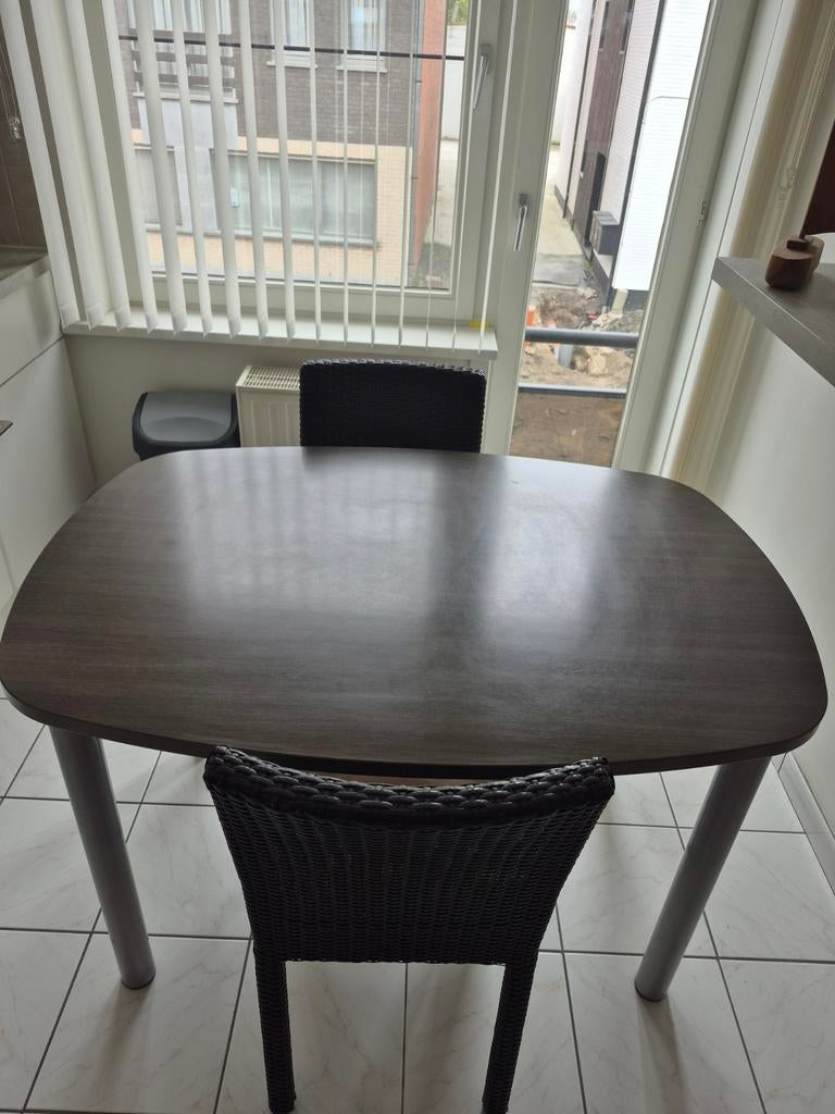 Ovale tafel , 3 stoelen, Huis en Inrichting, Tafels | Eettafels, Ophalen
