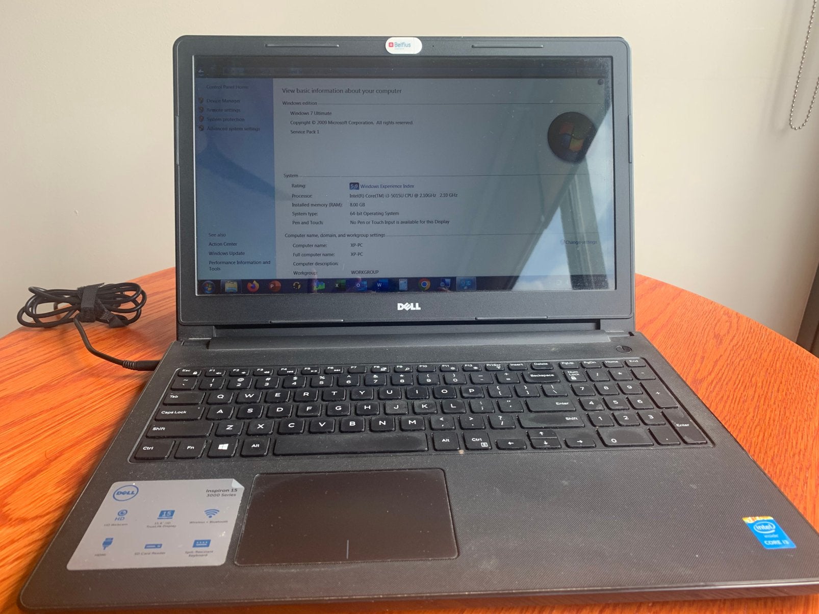 Dell Inspiron 15 3000 series, Computers en Software, Ophalen, Gebruikt, 2 tot 3 Ghz, Qwerty