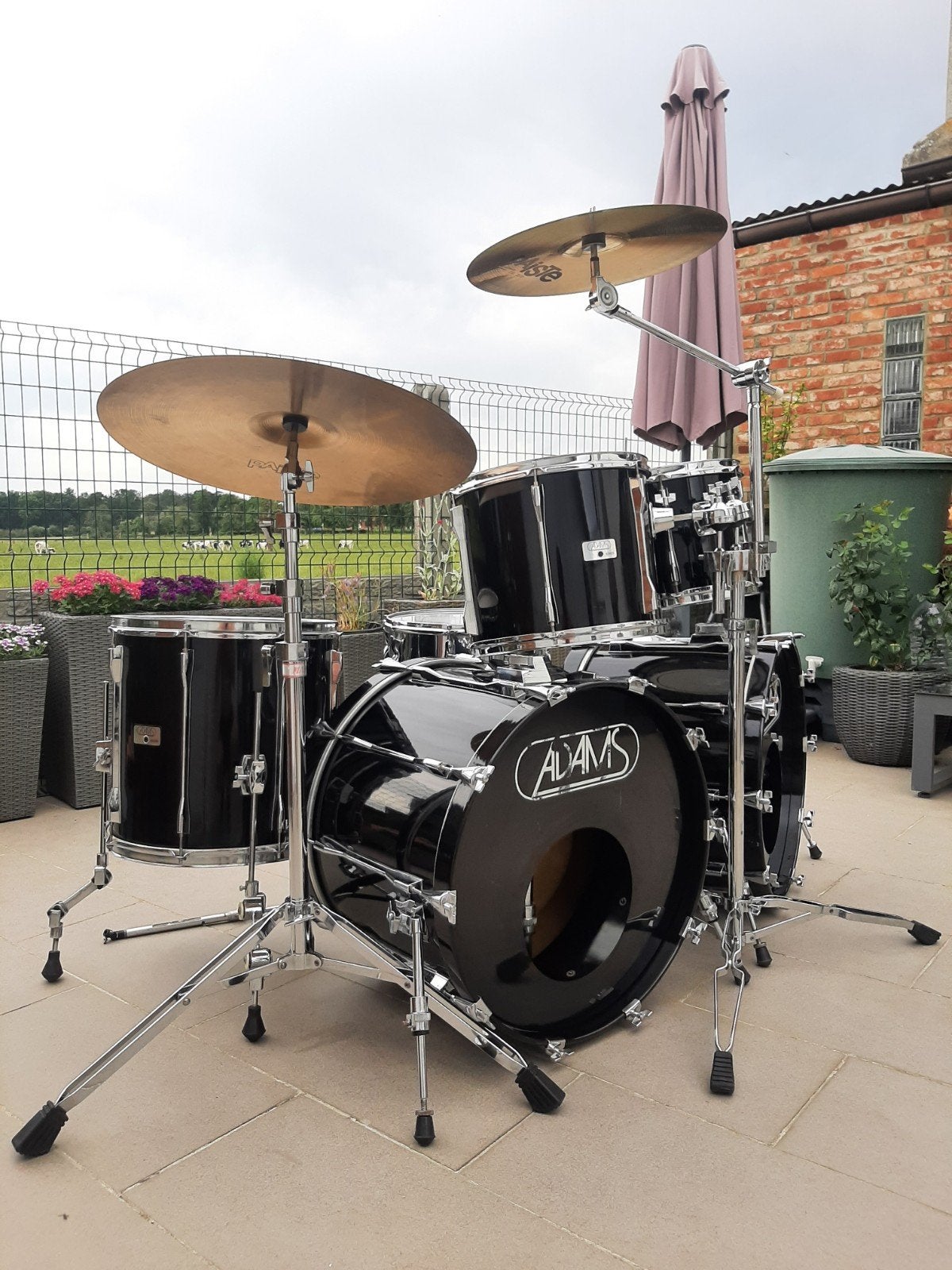 Adams 6000 double grosse caisse + matériels de batterie, Enlèvement, Utilisé