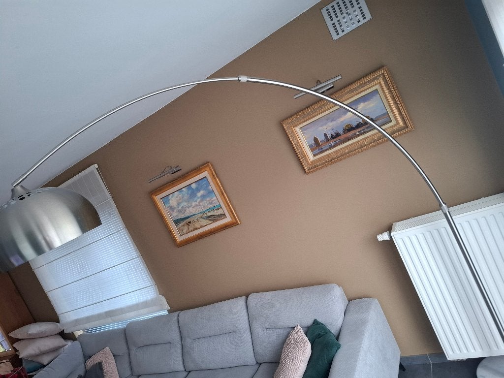 Lampe arc, Maison & Meubles, Lampes | Lampadaires, Enlèvement, Comme neuf, Matériau naturel, Vintage