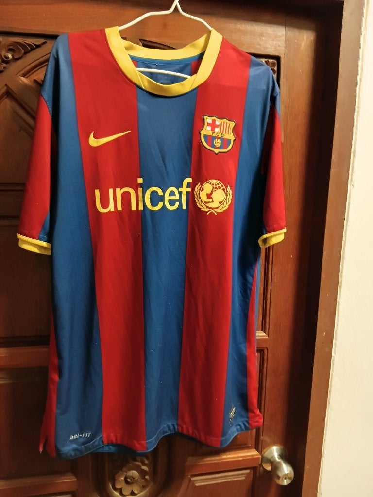 Maillot original fc barcelone 2010-11, Taille L, Enlèvement, Utilisé, Maillot