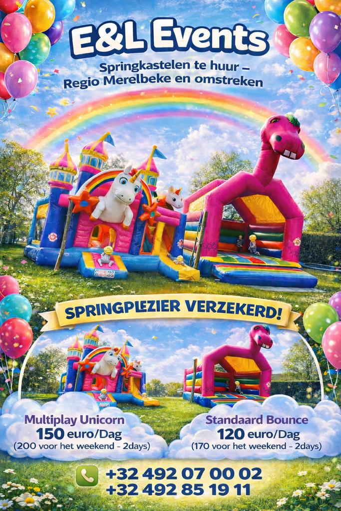 Springkasteel, Hobby & Loisirs créatifs, Articles de fête | Location, Neuf, Enlèvement