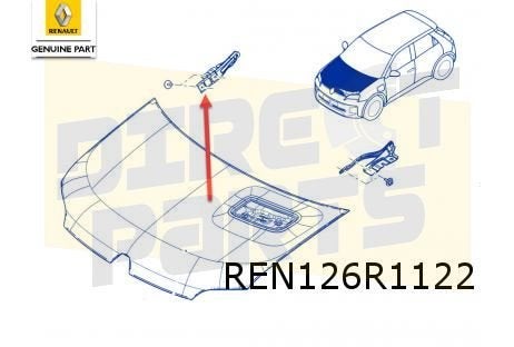 Renault R4 EV (6/25-) motorkap scharnier Rechts Origineel! 6, Autos : Pièces & Accessoires, Neuf, -, Renault, -