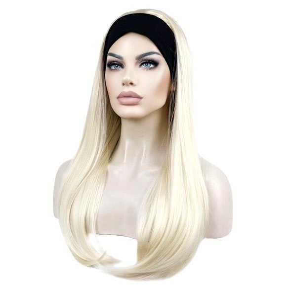 Pruik lichtblond lang steil haar met haarband, Handtassen en Accessoires, Uiterlijk | Haarverzorging, Ophalen of Verzenden, Nieuw