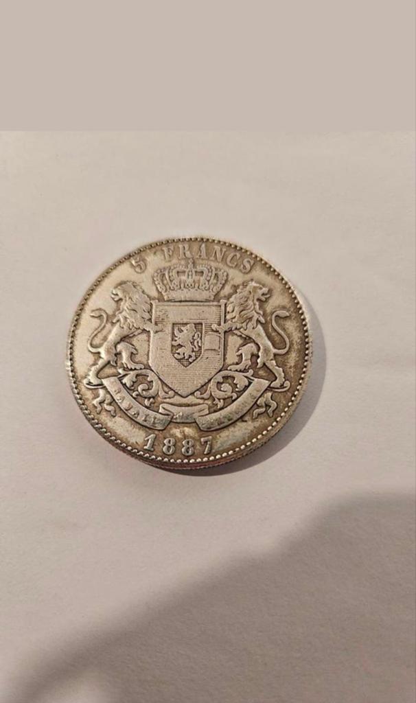 5 Francs Congo Leopold II, Postzegels en Munten, Ophalen of Verzenden