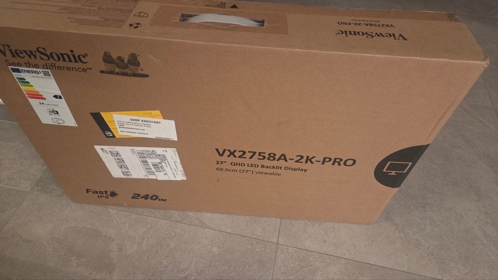 2x ViewSonic VX2758A-2K-PRO-3 Gaming Monitor 27 Inch 240 Hz, Computers en Software, Ophalen of Verzenden
