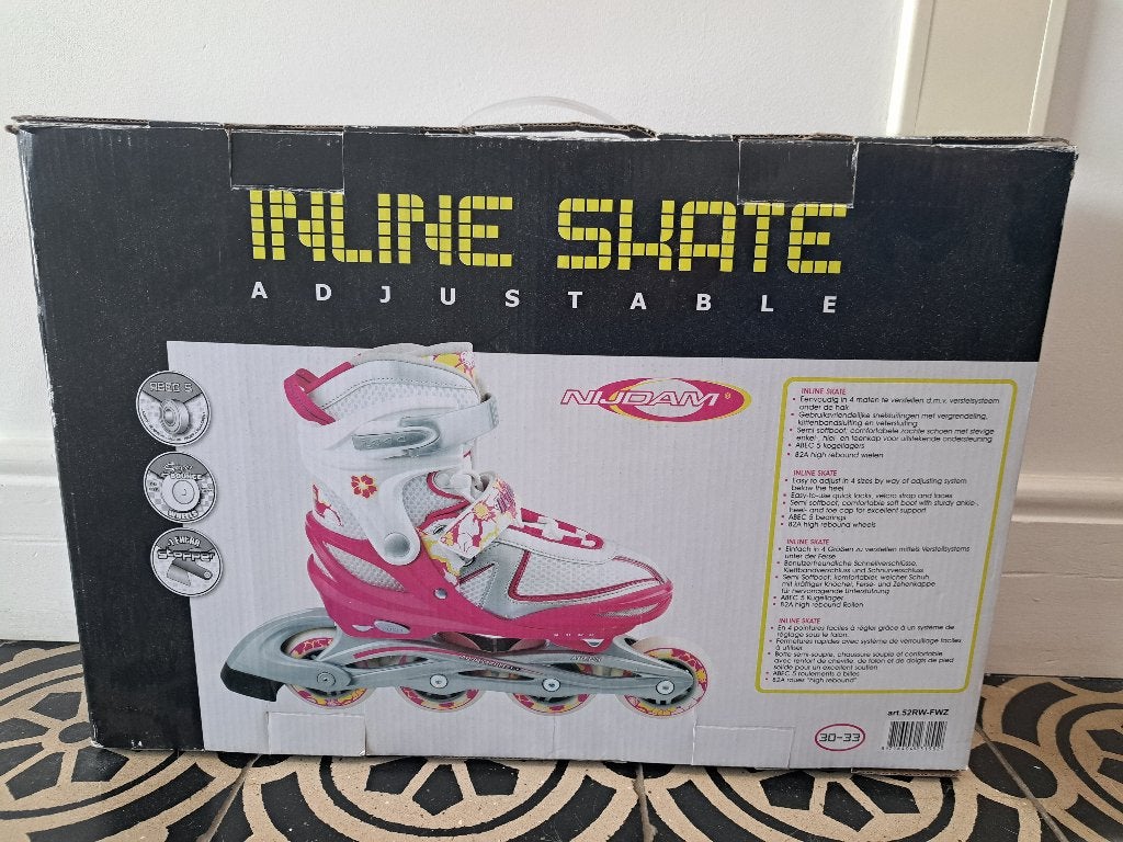 Rolschaatsen inline skates 30 33, Kinderen en Baby's, Speelgoed | Buiten | Rolschaatsen, Ophalen, Kinderen, Verstelbaar, Gebruikt