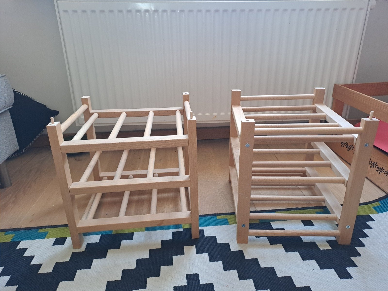 wijnrekje hout, Ophalen, 50 – 75, 15 tot 25 flessen, Zo goed als nieuw